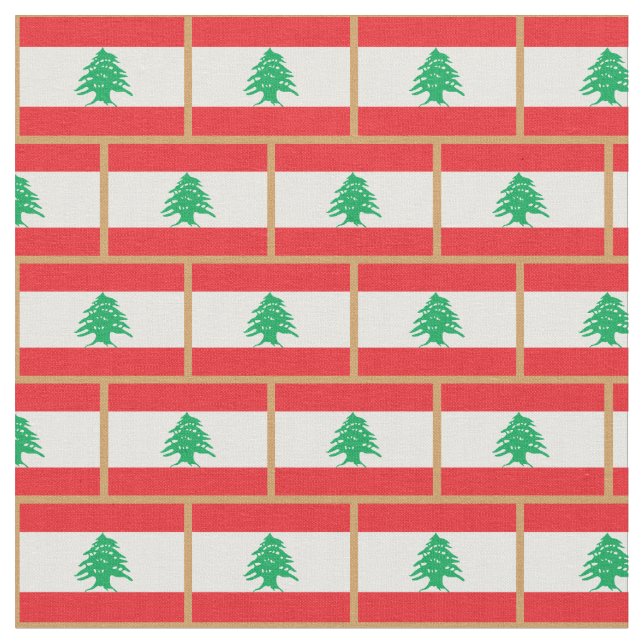 Tissu Le drapeau libanais et la mode libanaise Fabric/sp (Fermer)