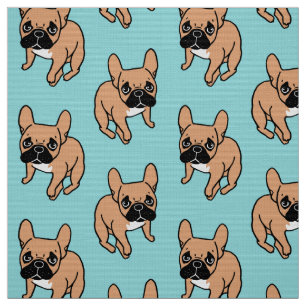 Tissu Le faon noir mignon Frenchie de masque a besoin