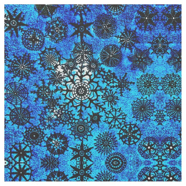 Tissu Le flocon de neige Aqua de Lillian (Fermer)