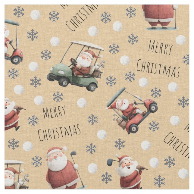Tissu Le golf Père Noël sur le sable (Fermer)