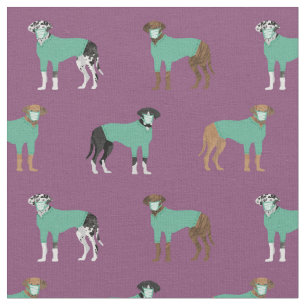 Tissu Le Grand Danois est mauve