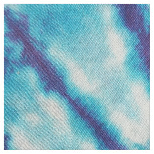 Tissu Le kaléidoscope bleu teignent en nouant