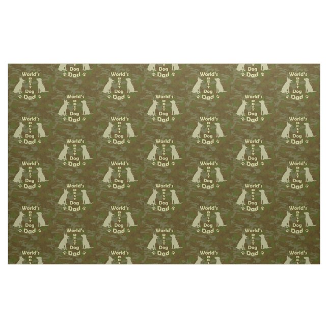 Tissu Le meilleur papa de chien du monde (Fat Quarter)