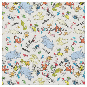 Tissu Le monde du modèle de Dr Seuss