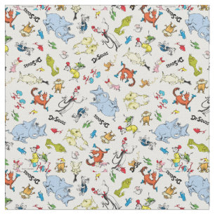 Tissu Le Monde du motif de Dr Seuss