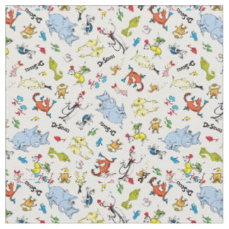 Tissu Le Monde du motif de Dr Seuss