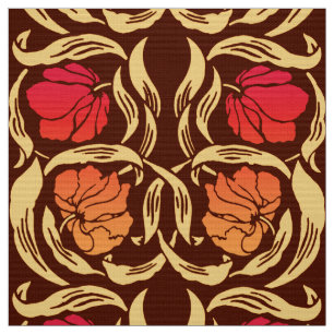 Tissu Le mouron de William Morris, se rouillent orange