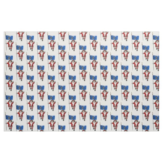 Tissu Le Père Noël Arrive Au Wisconsin (Fat Quarter)
