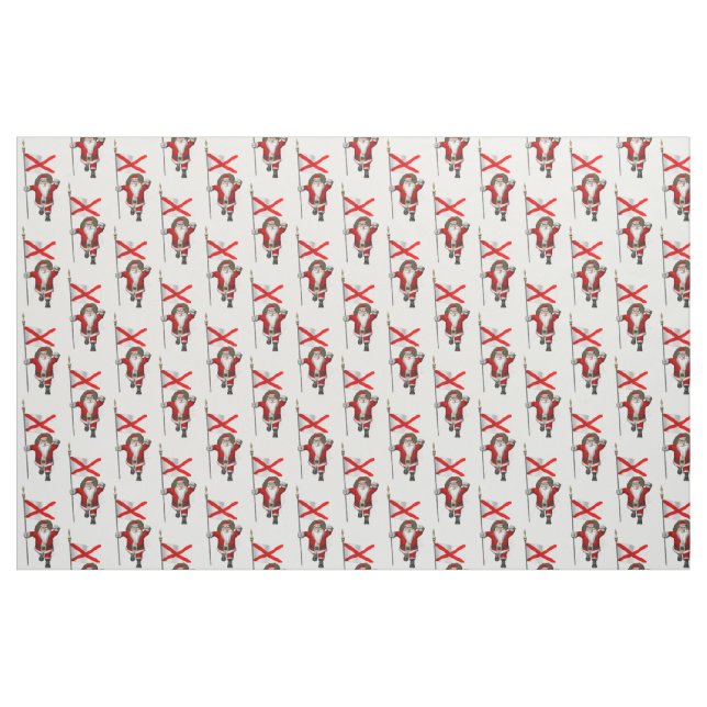 Tissu Le Père Noël Arrive En Alabama (Fat Quarter)
