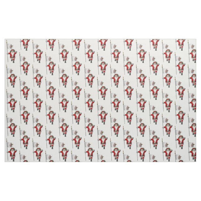 Tissu Le Père Noël Arrive En Illinois (Fat Quarter)