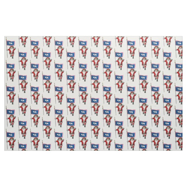 Tissu Le père noël vient au Wyoming (Fat Quarter)