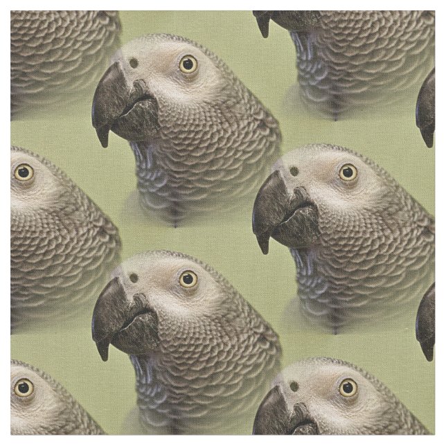 Tissu Le perroquet gris africain du Congo (Fermer)