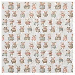 Tissu Le plaisir du cochon : Whimsy Pig