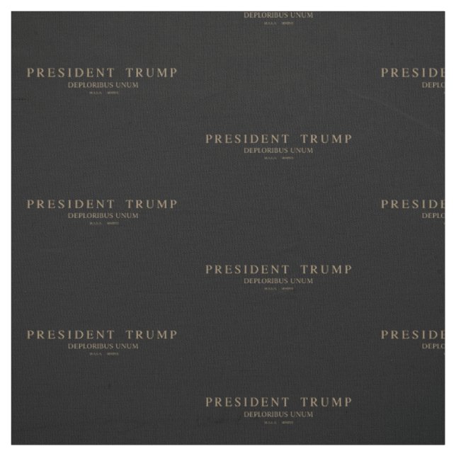 Tissu Le Président Trump. Deploribus Unum. (Échantillon)