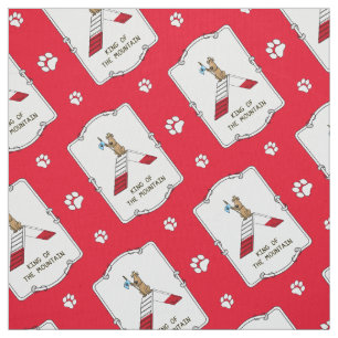 Tissu Le roi de la montagne Chien Design d'agilité