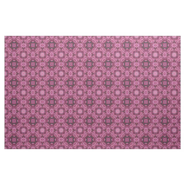 Tissu Le rose gonflé fleurit le kaléidoscope (Yard)