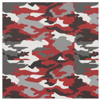 Tissu Le rouge ombrage Camo