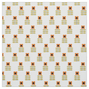 Tissu Le Scandinave a inspiré le motif floral orange