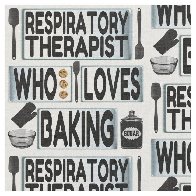 Tissu Le Thérapeute Respiratoire Aime Le Baking (Fermer)