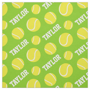 Tissu Le vert de balles de tennis a personnalisé le