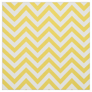 Tissu Le zigzag jaune et blanc barre le motif de Chevron