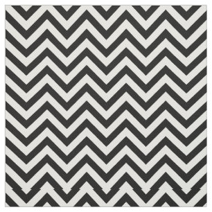 Tissu Le zigzag noir et blanc barre le motif de Chevron