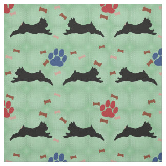 Tissu Leaping Schnauzer