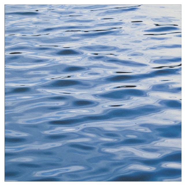 Tissu L'eau bleu-foncé avec des vagues (Échantillon)