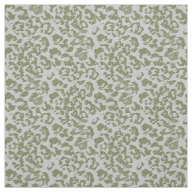 Tissu Léopard tacheté gris olive (Échantillon)