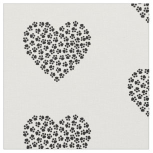 Tissu Les amoureux des animaux de compagnie Coeur Emprei