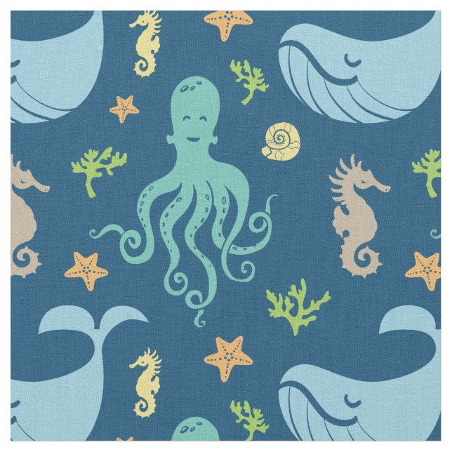 Tissu Les animaux marins| Nourriture marine (Fermer)