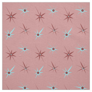 Tissu Les années 50 roses Starburst
