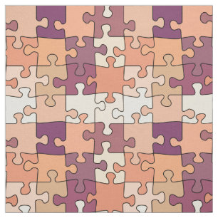Tissu les années 70 de puzzle Motif