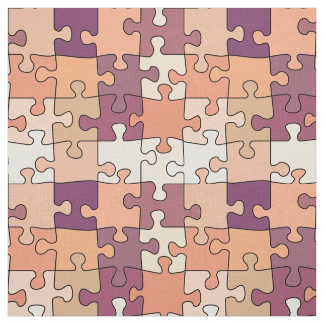 Tissu les années 70 de puzzle Motif (Échantillon)