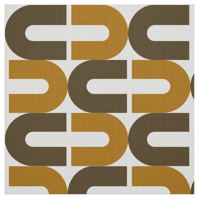 Tissu les années 70 Mod et Retro motif ovale cassé (Échantillon)