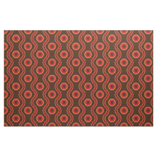Tissu les années 70 motif de vague d'anneau de style
