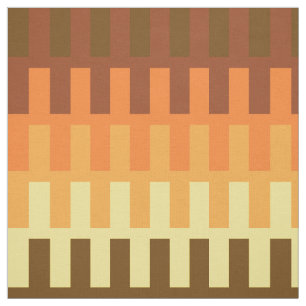 Tissu les années 70 rectangle jaune orange marron vinta