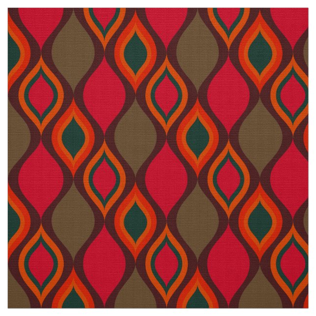 Tissu les années 70 rétro (Échantillon)