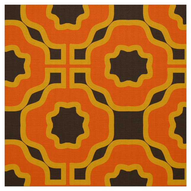 tissu les années 70 rétro (Échantillon)
