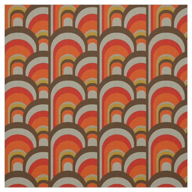 tissu les années 70 rétro (Échantillon)