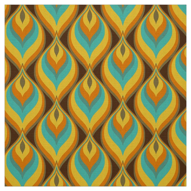 tissu les années 70 rétro (Échantillon)