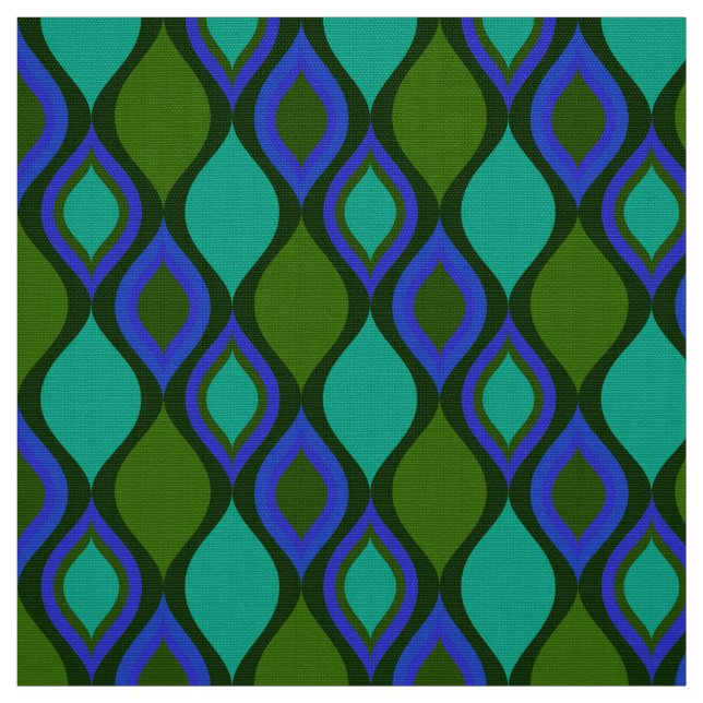 Tissu les années 70 rétro (Échantillon)