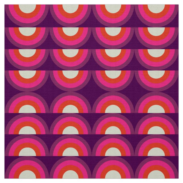 tissu les années 70 rétro (Échantillon)