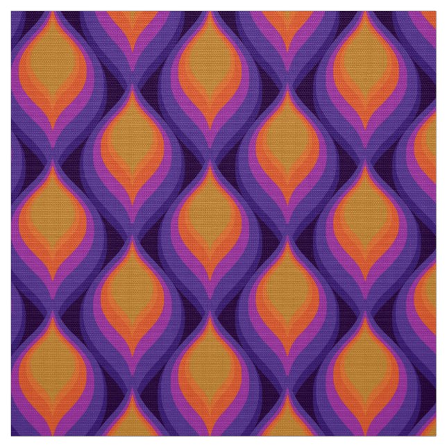 tissu les années 70 rétro (Échantillon)