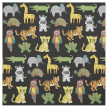 Les bébés de la jungle sur le arrière - plan noir