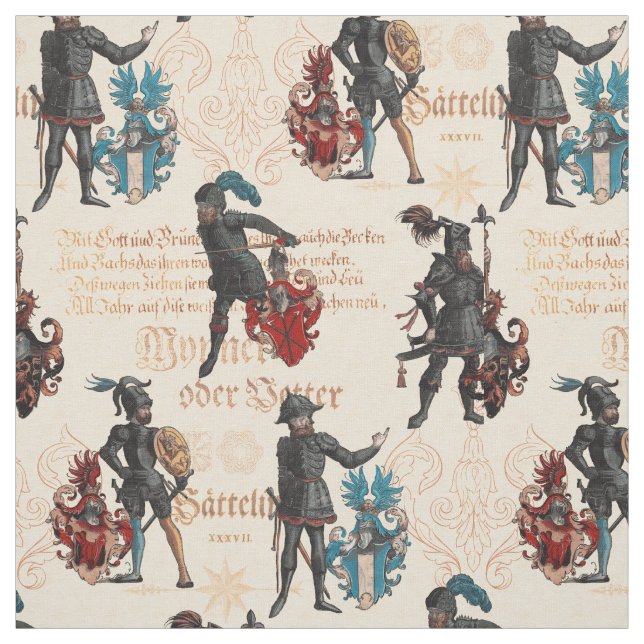 Tissu Les Chevaliers de la Renaissance (Échantillon)