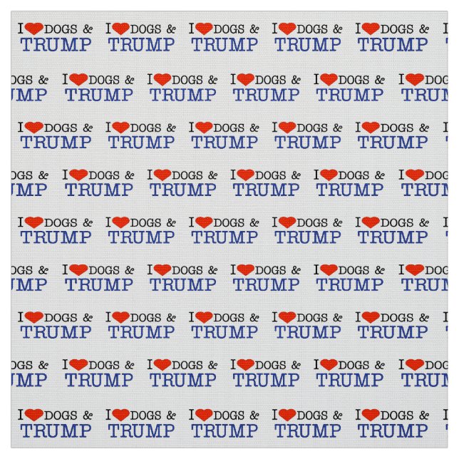 Tissu Les Chiens d'amour et Trump (Échantillon)