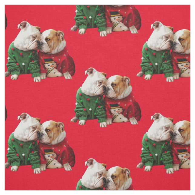 Tissu Les chiens errants de Noël (Échantillon)