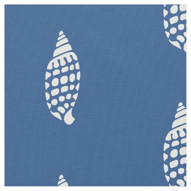 Tissu Les coquilles pointillées par blanc sélectionnent (Fermer)