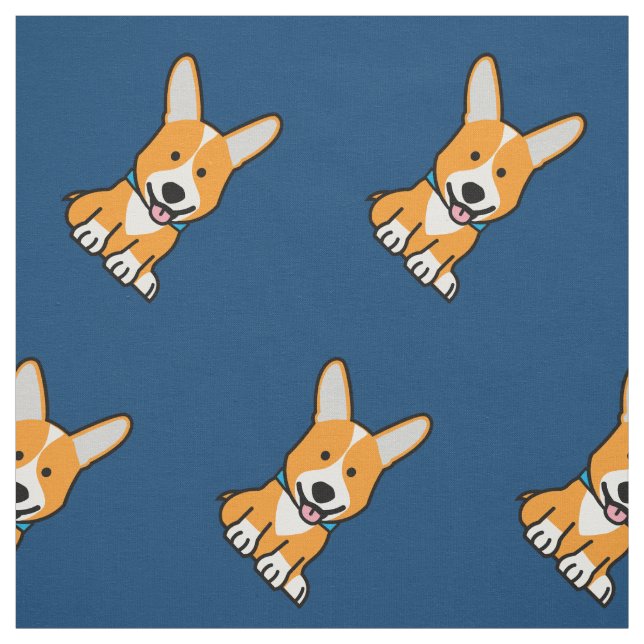 Tissu Les Corgis de corgi poursuivent le Pembroke (Échantillon)
